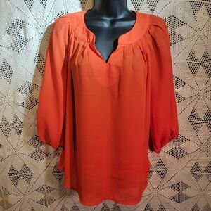 Gaudy me size medium orange blouse
